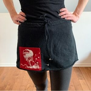 Stylish Black Mini Skirt with Red Accent